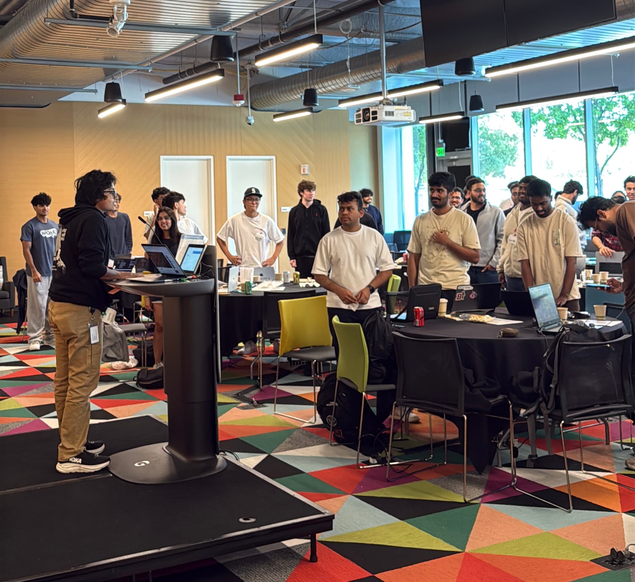 Pestering attendees at Google's LiteRT Hackathon