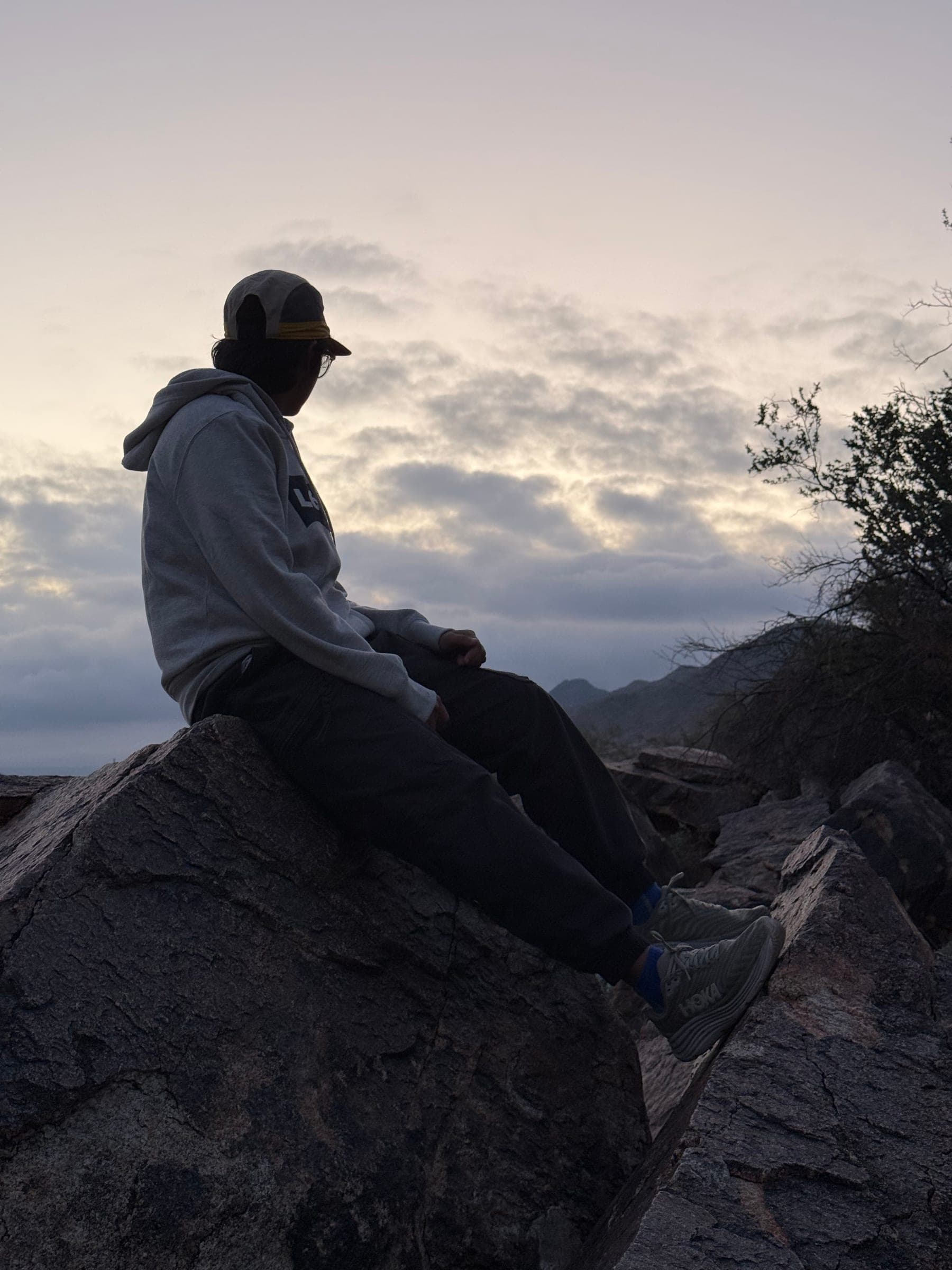 Vibing on the rocks at South Mountain in Phoenix, AZ
