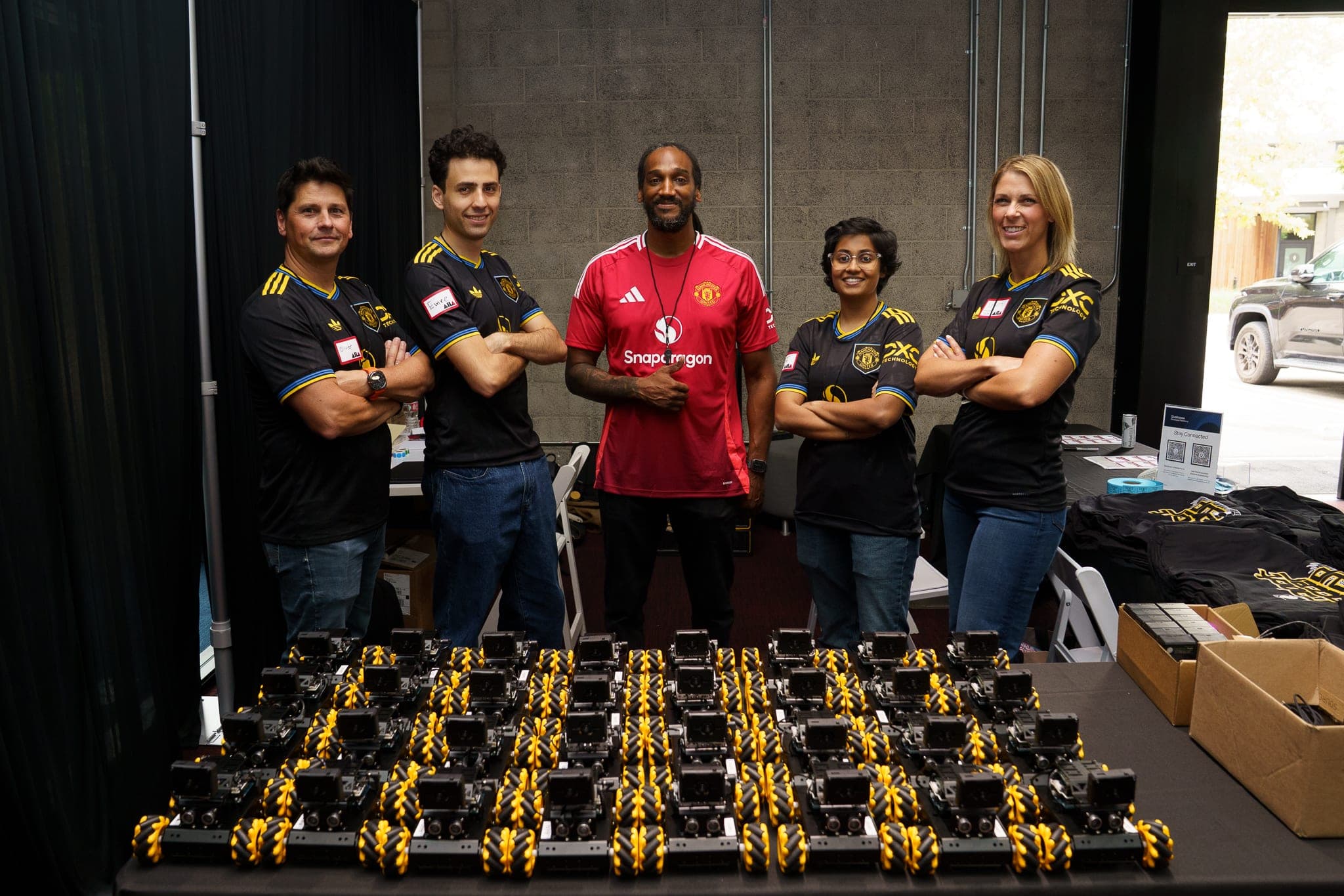 Qualcomm Developer Relations team at the first ever Robot Soccer Cup