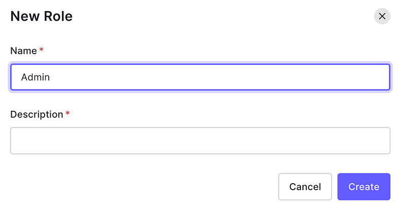 Auth0 roles screen with a new Admin role
